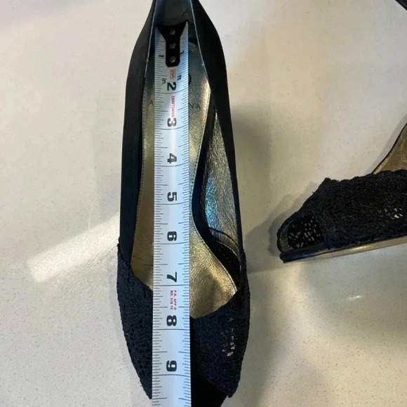 Adrianna Papell Black Peep Toe Heels - Picture 6 of 16